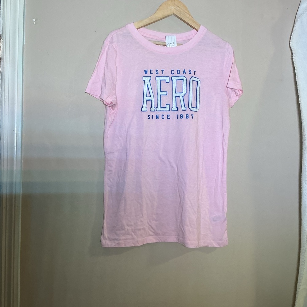 Aeropostale Light Pink Classic Crew Tee